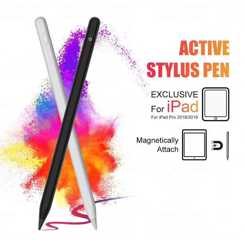 [Australia - AusPower] - Stylus Pen for Apple iPad Pencil - Tilt Magnetic Function and Active Pen with Palm Rejection Compatible with 2018-2020 Apple iPad Pro 11 &12.9 Inch iPad 8th 7th 6th iPad Air 4th 3rd iPad Mini 5th White 