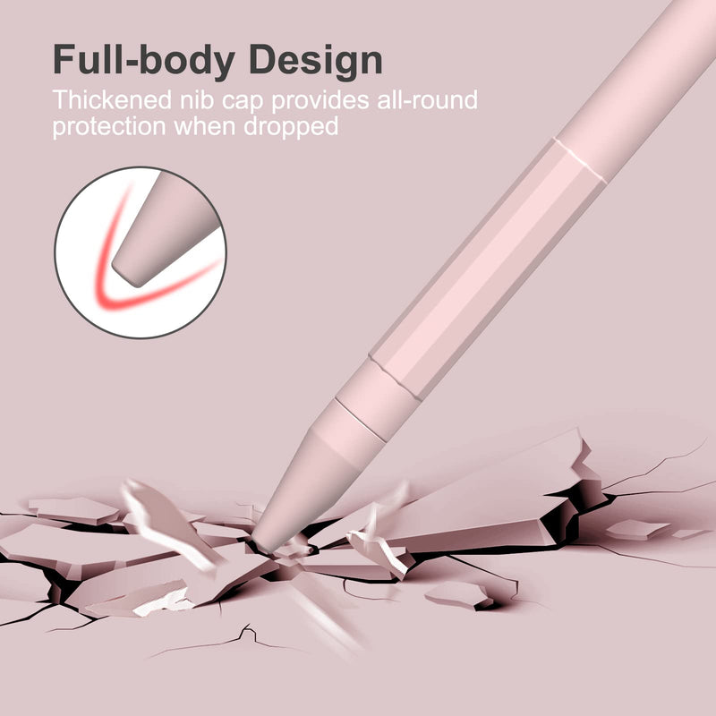 [Australia - AusPower] - iLzyty Holder Case Compatible with Apple Pencil 2nd Generation, New TPE Material Pencil Cover, Anti-Slip Grip Pencil Holder Sleeve, Magnetic Charging & Double-Tapping Supported Pink 