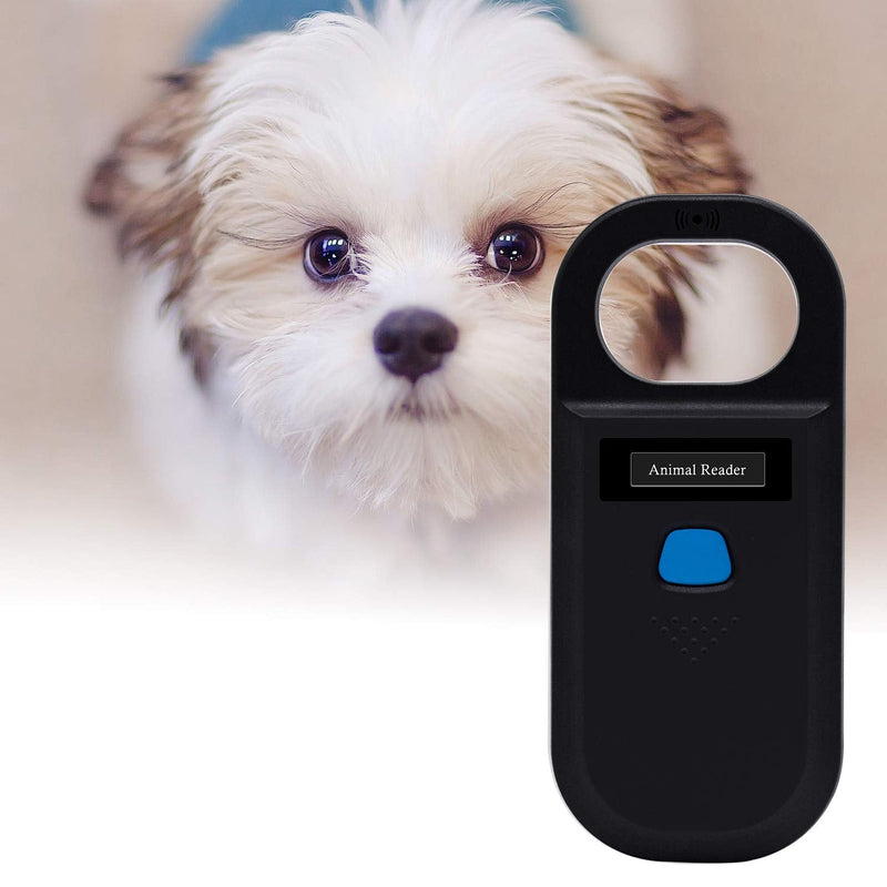 [Australia - AusPower] - Microchip Reader Scanner, Symcode RFID EMID Animal Handheld Reader Pet ID Scanner Rechargeable Animal Chip Scanner Pet Tag Scanner FDX-B(ISO 11784/11785) ID64 RFID Reader Black 