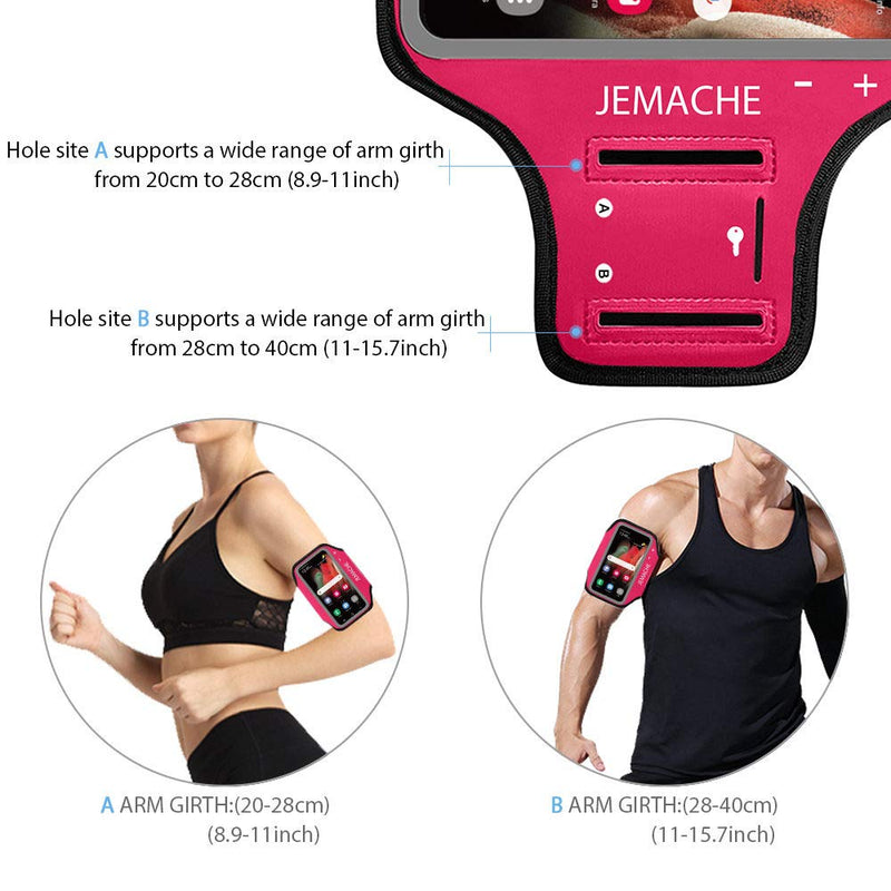 [Australia - AusPower] - Galaxy S22 Ultra, S21 Ultra, S20 Ultra Armband, JEMACHE Gym Workouts Running Arm Band for Samsung Galaxy S21/S20/S22 Ultra 5G (Rose) Rose 