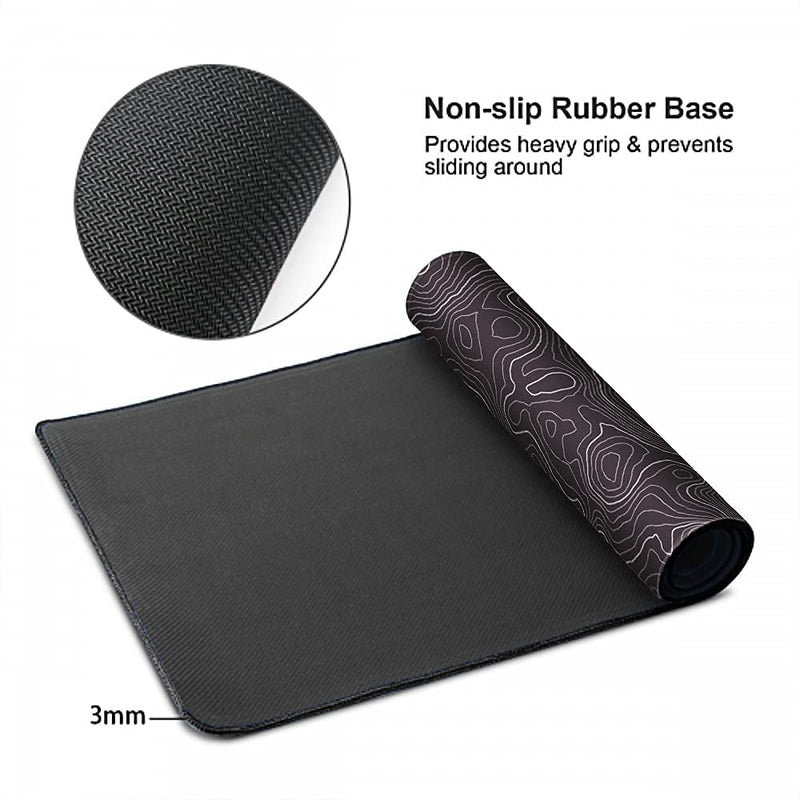 [Australia - AusPower] - Topographic Mouse Pad, Large Gaming Mouse Pad, Topographic Desk Mat, Non-Slip Computer Keyboard Mouse Pad Map Lines Contour for Home Office Gaming Work, 35.4 X15.7 in 35.4 X 15.7 In Topographic Map 