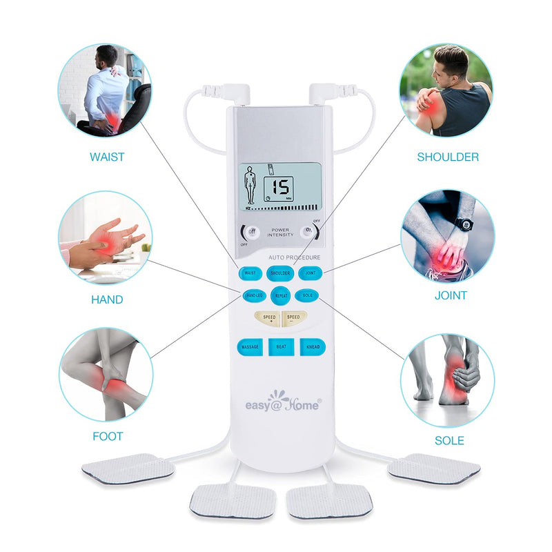 [Australia - AusPower] - Easy@Home TENS Unit Muscle Stimulator - Electronic Pulse Massager, 510K Cleared, FSA Eligible OTC Home Use handheld Pain Relief therapy Device-Pain Management Machine Gift for Mom Dad - EHE009 