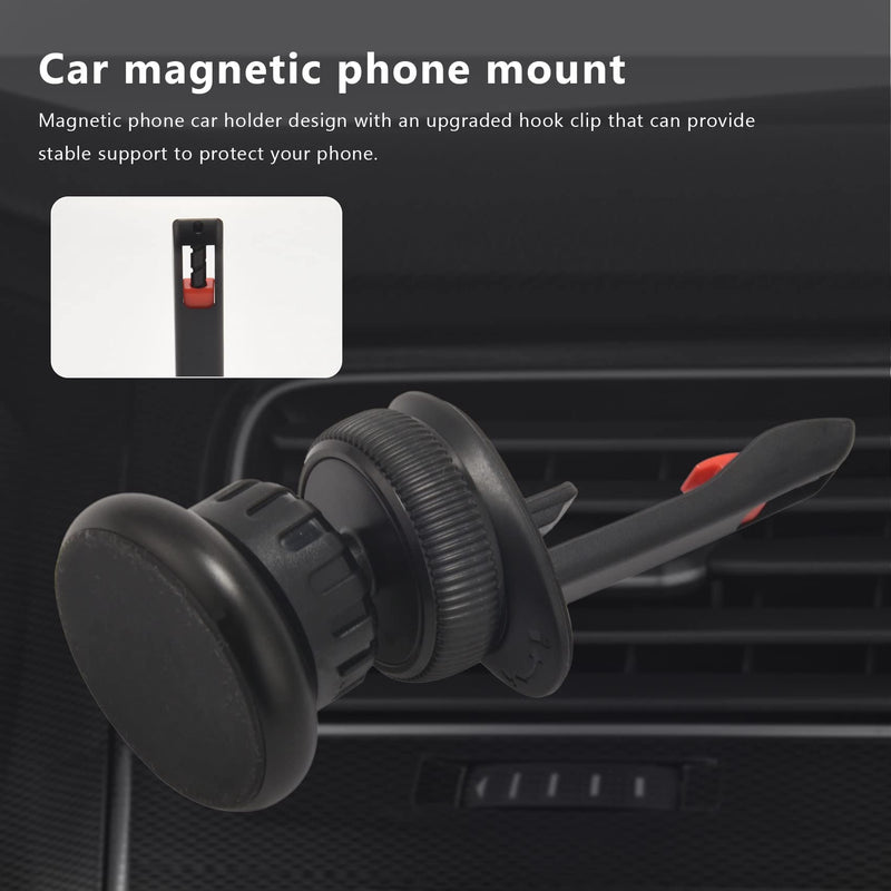 [Australia - AusPower] - FUIKEING Magnetic Car Phone Mount Holder for Car, Cell Phone MagSafe Car Mount 360° Rotation Air Vent Holder Compatible with All Smartphones, Black, 500128774 