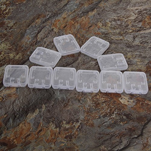 [Australia - AusPower] - AKOAK 10pc Collection Clear Plastic Memory Card Case Holder for SD SDHC and Micro SD Memory Card 