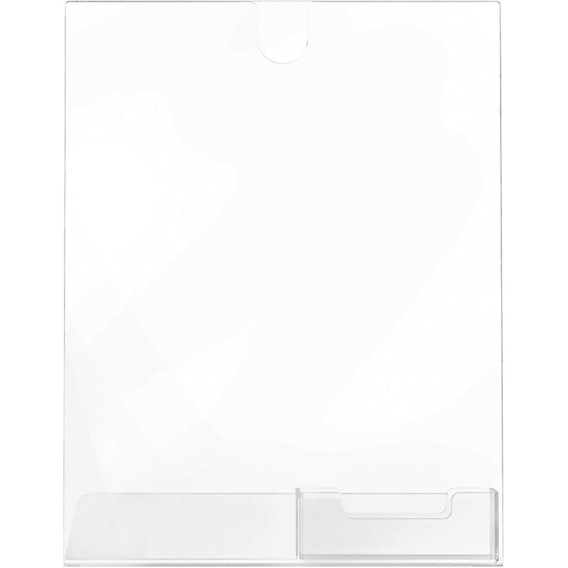 [Australia - AusPower] - Deflecto Superior Image Slanted Sign Holder with Business Card Holder, Clear, 8-1/2” x 11” (590601) 