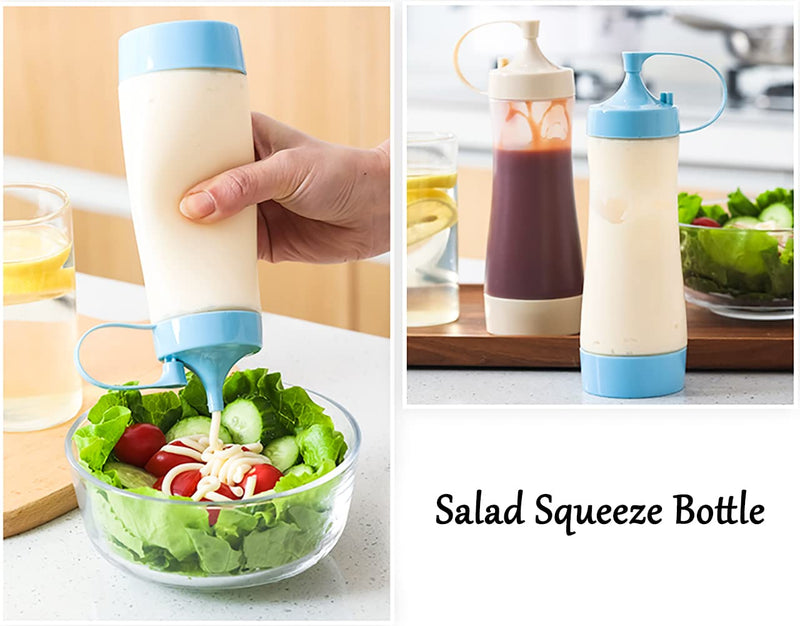 [Australia - AusPower] - Qiuhome Condiment Squeeze Bottle,Ketchup Squeeze Bottle,Plastic Squeeze Bottle, 12oz (Mica Gray) Mica Gray 