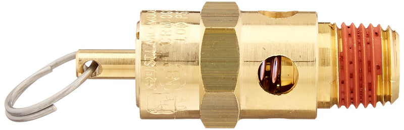 [Australia - AusPower] - Control Devices ST25-1A100 St251A100 St Series Brass Soft Seat Asme Safety Valve, 100 Psi Set Pressure, 1/4 Male Npt 