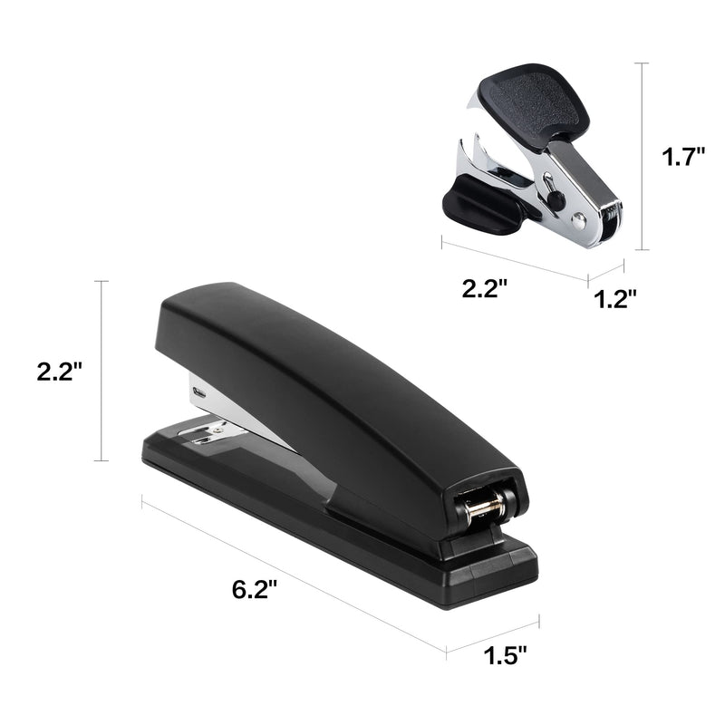 [Australia - AusPower] - Deli Stapler, Desktop Stapler, Office Stapler, 20 Sheet Capacity, Includes 1000 Staples and Staple Remover, Black 