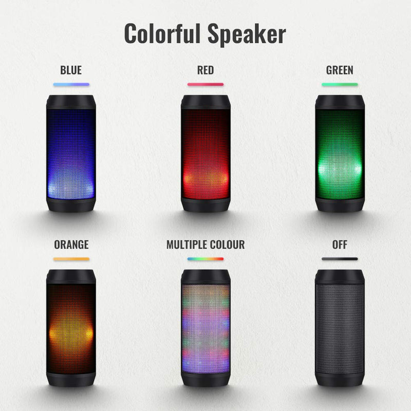 [Australia - AusPower] - Bluetooth Speakers Portable Wireless Speaker with True Wireless Stereo and Dual Pairing Stereo Loud Volume Color Change Mode (Blue) 