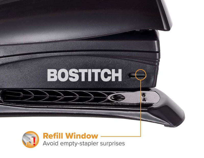 [Australia - AusPower] - Bostitch Inspire 20 Sheet Stapler - One Finger, No Effort, Spring Powered Stapler - Black (1423) 