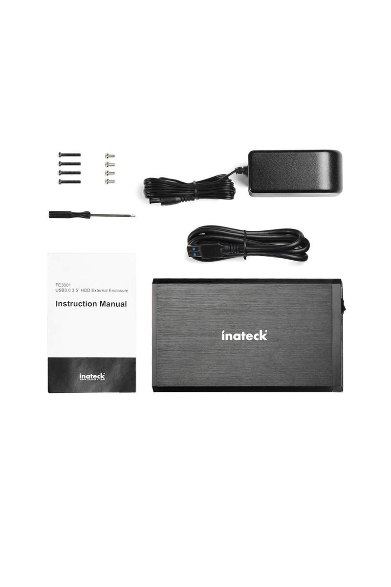 [Australia - AusPower] - Inateck 3.5 Hard Drive Enclosure, Aluminum USB 3.0 Sata HDD Enclosure, FE3001 