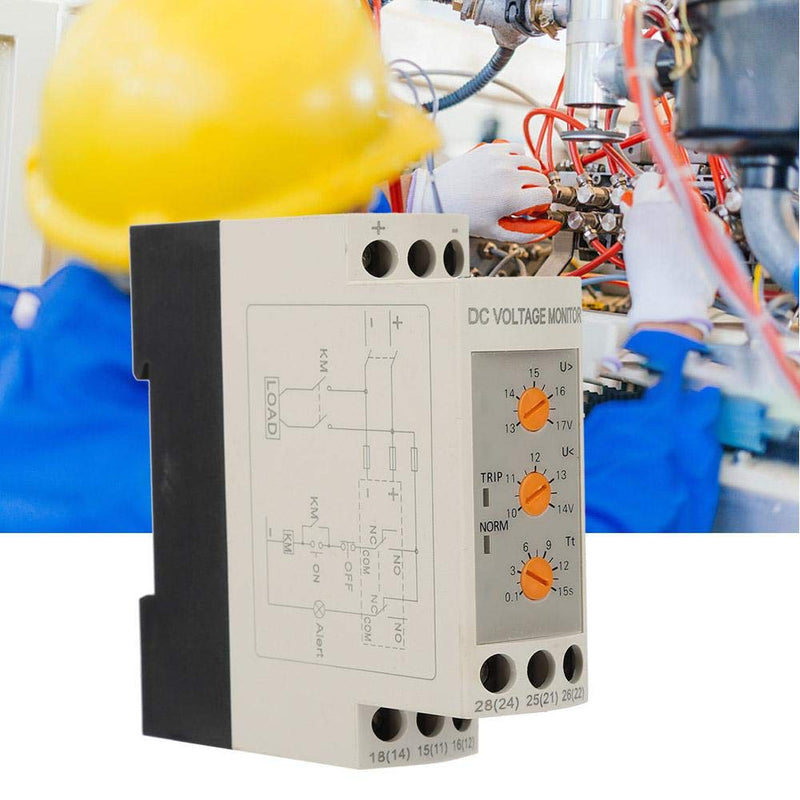[Australia - AusPower] - YWBL-WH Voltage Monitoring Relay Over-Voltage and Under-Voltage Protection Relay 35MM Guide Rail 13-17V 10-14V(DC12V) DC12V 
