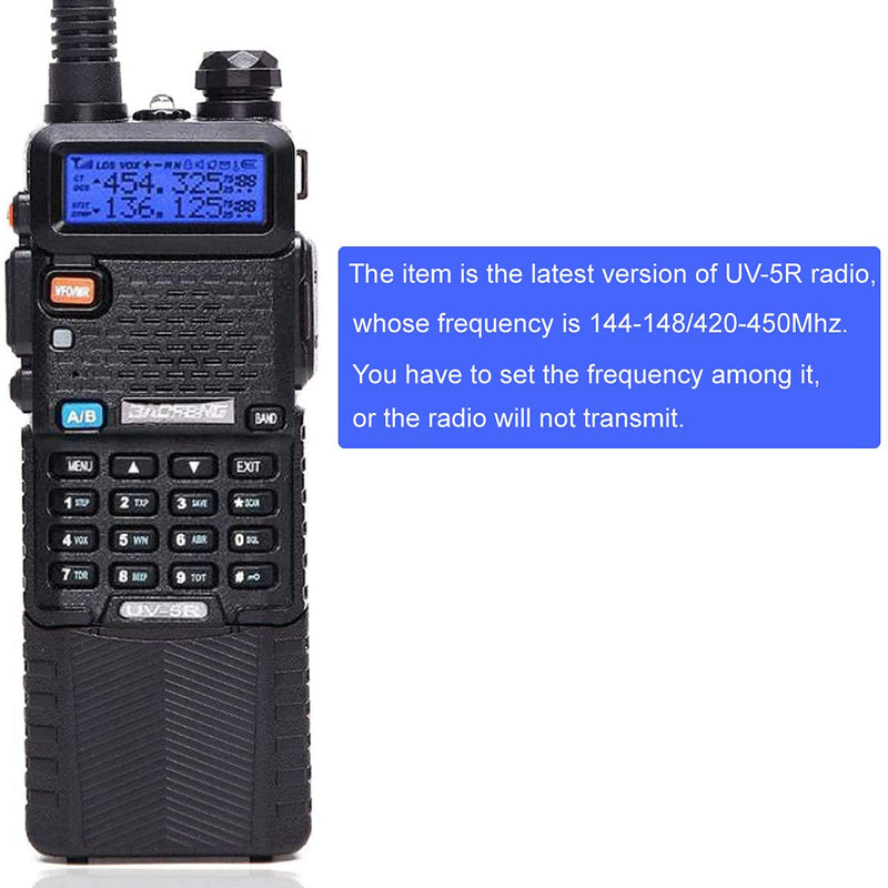 [Australia - AusPower] - Baofeng UV-5R Dual Band Two Way Radio with 3800mAh Li-ion Battery, Walkie Talkie,Upgrade Version(144-148/420-450Mhz) 