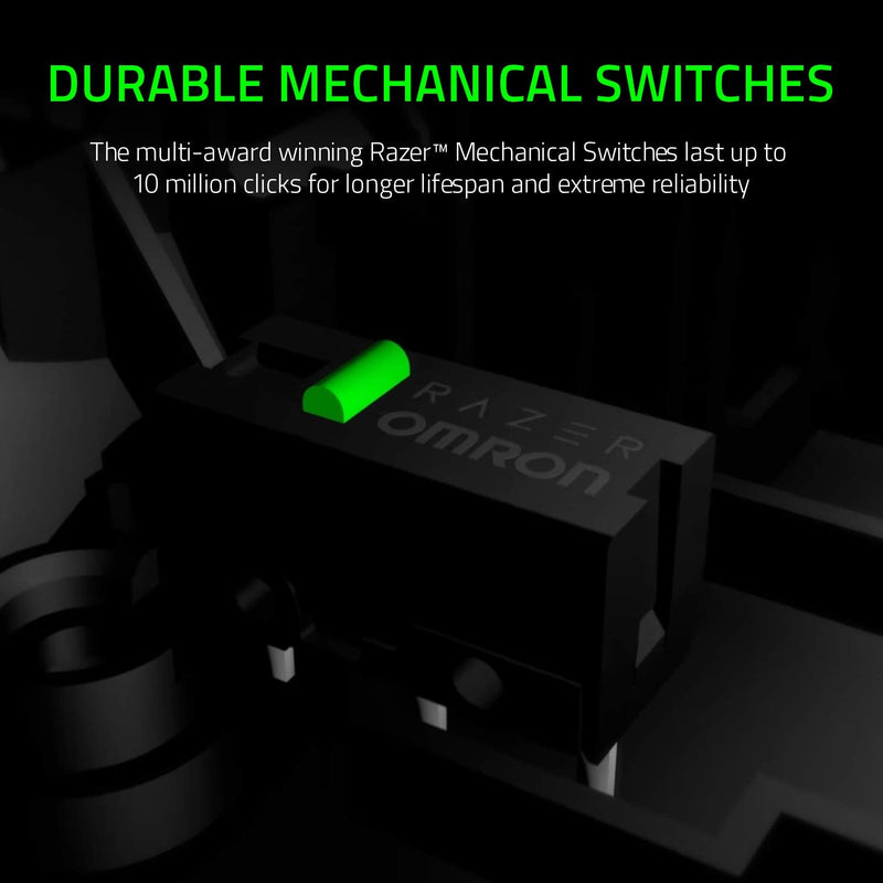 [Australia - AusPower] - Razer DeathAdder Essential (2021) - Wired Gaming Mouse (Optical Sensor, 6400 DPI, 5 Programmable Buttons, Ergonomic Form Factor) White 