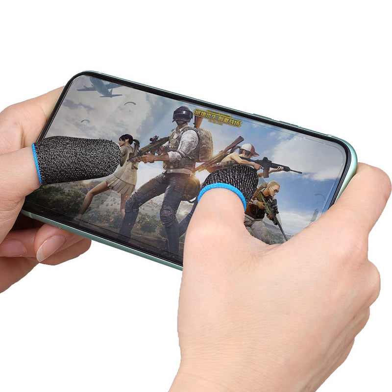 [Australia - AusPower] - ZEPOHCK Game Finger Sleeve, Mobile Game Controllers Finger Cover, Breathable Anti-Sweat Soft Touch Screen Finger Sleeve Sensitive Shoot and Aim for Rules of Survival/Knives Out for Android & iOS 