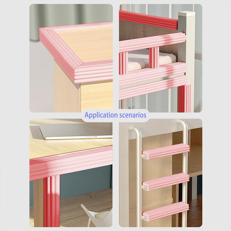 [Australia - AusPower] - Suonady Bunk Bed Ladder Pads,Self-Adhesive Bunk Bed Ladder Cover Foam Padding,Traction Treads for Stair Steps,Soft Extra-Wide Edge Protector,Furniture 6.5 Ft Rice White 200X8X0.8CM 1 