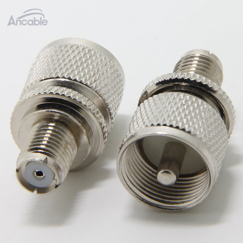 [Australia - AusPower] - Ancable UHF/PL-259 Male to Mini UHF Female RF Coaxial Adapter Pack of 2 
