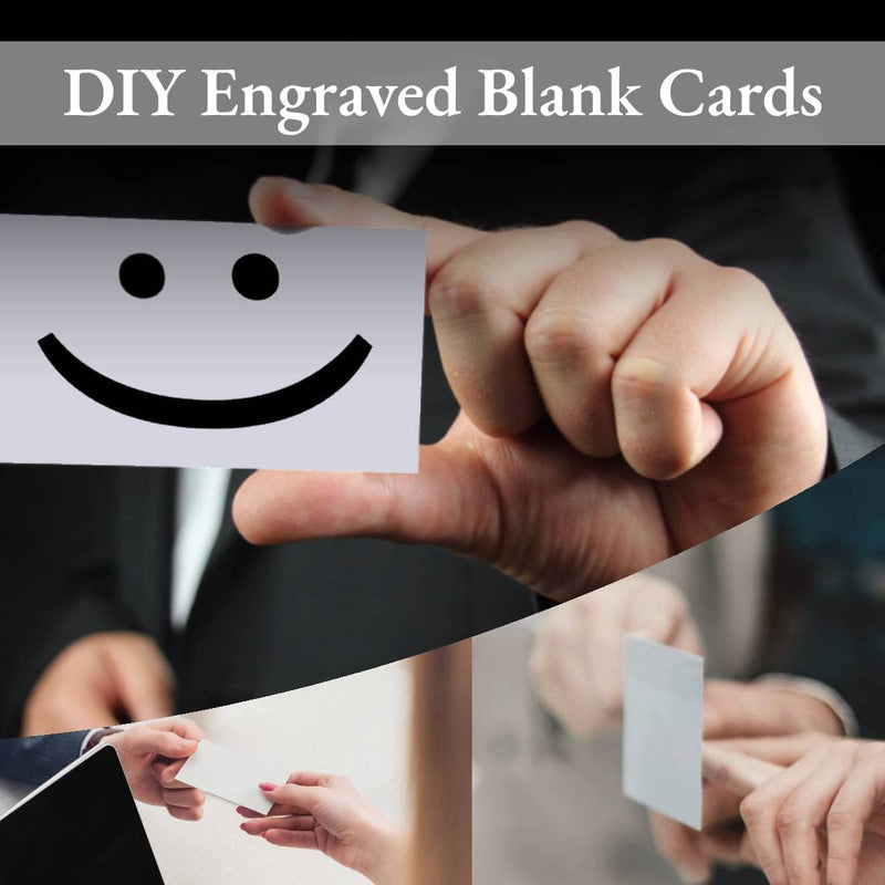 [Australia - AusPower] - 100pcs Sliver Sublimation Metal Business Cards, Engraved Metal Business Cards Sublimation Blanks 3.4x2.1in Thicknes (0.22mm) (Silver) 