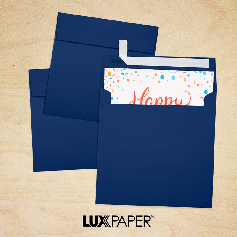 [Australia - AusPower] - 6 x 6 Square Envelopes - Navy (50 Qty) | Perfect for Invitations, Announcements, Greeting Cards, Photos | LUX-8525-103-50 50 Qty. 