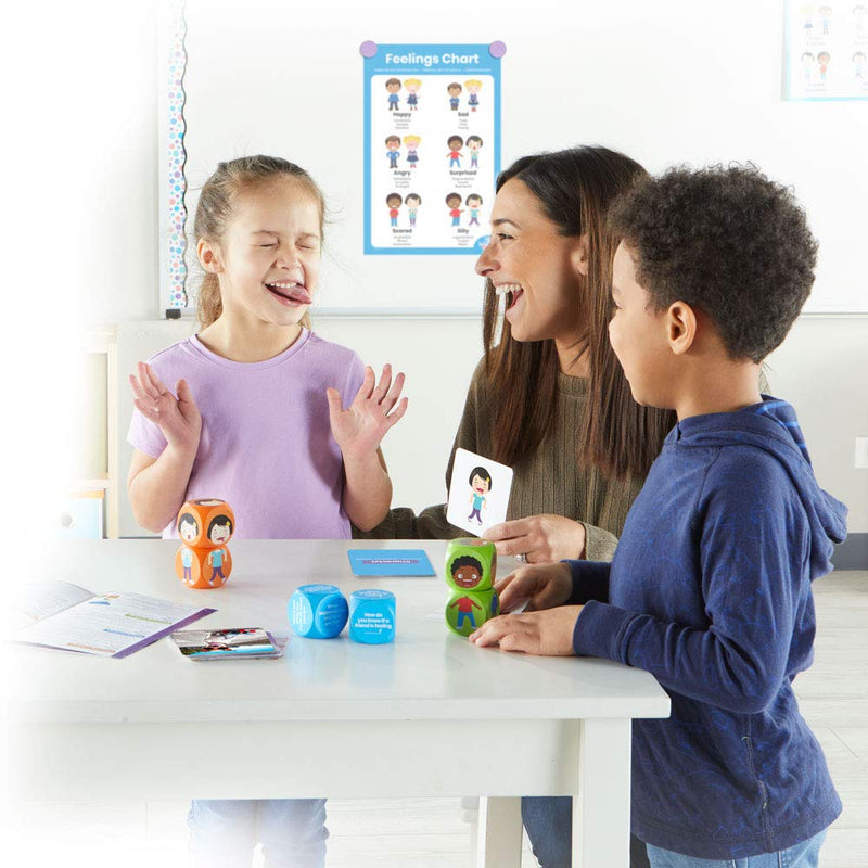 [Australia - AusPower] - hand2mind Learn About Feelings Set, Social Skills Games for Kids, 10 Social Emotional Learning Activities, 30 Emotion Cards, 1 Feelings Chart, Calming Corner, Play Therapy Games, Preschool Learning 