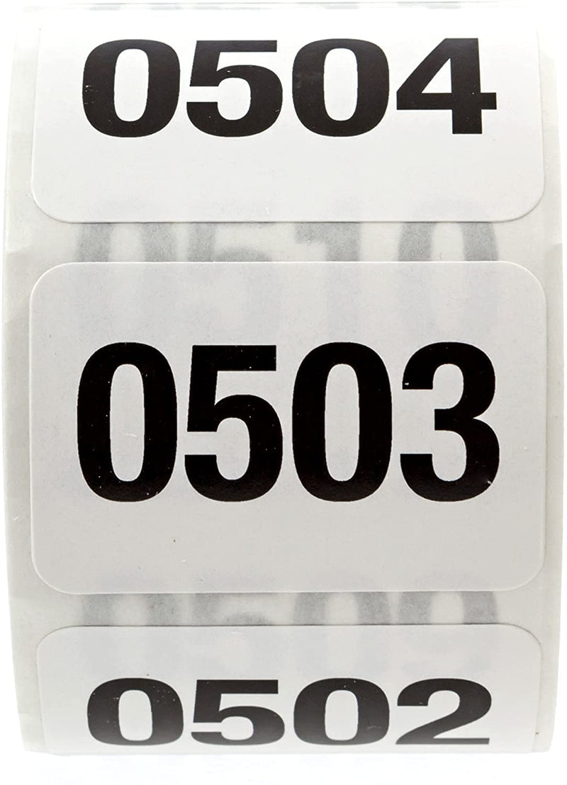 [Australia - AusPower] - Consecutive Numbered Labels (0501-1000) / 1" x 1.5" Stickers / 500 Small Business Product Number Tags / Made in The USA 