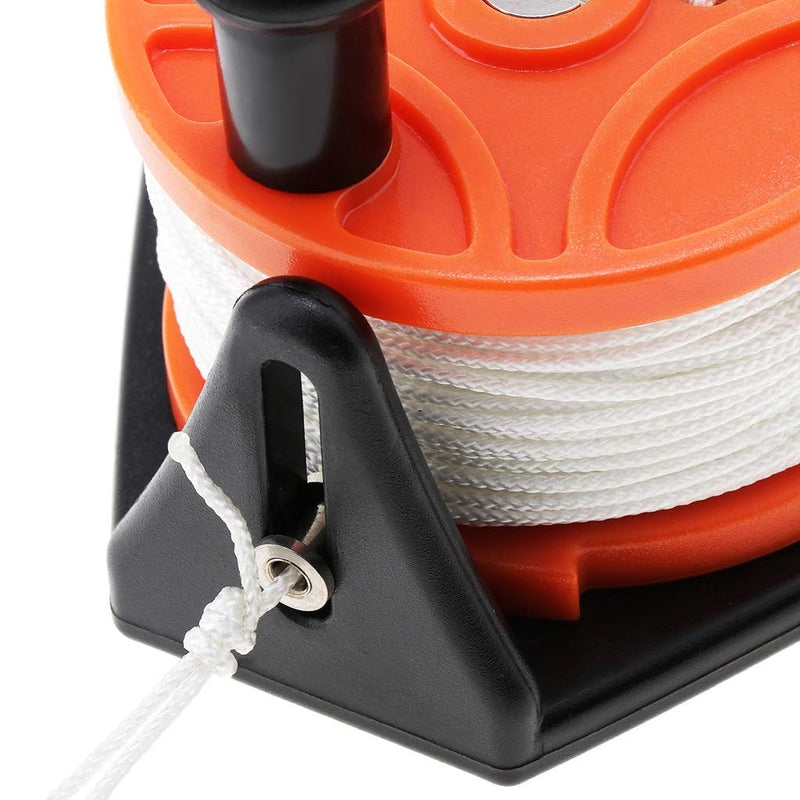 [Australia - AusPower] - Seafard Compact 150ft Scuba Dive Reel Kayak Anchor with Thumb Stopper for Safety Underwater Diving Snorkeling Red 