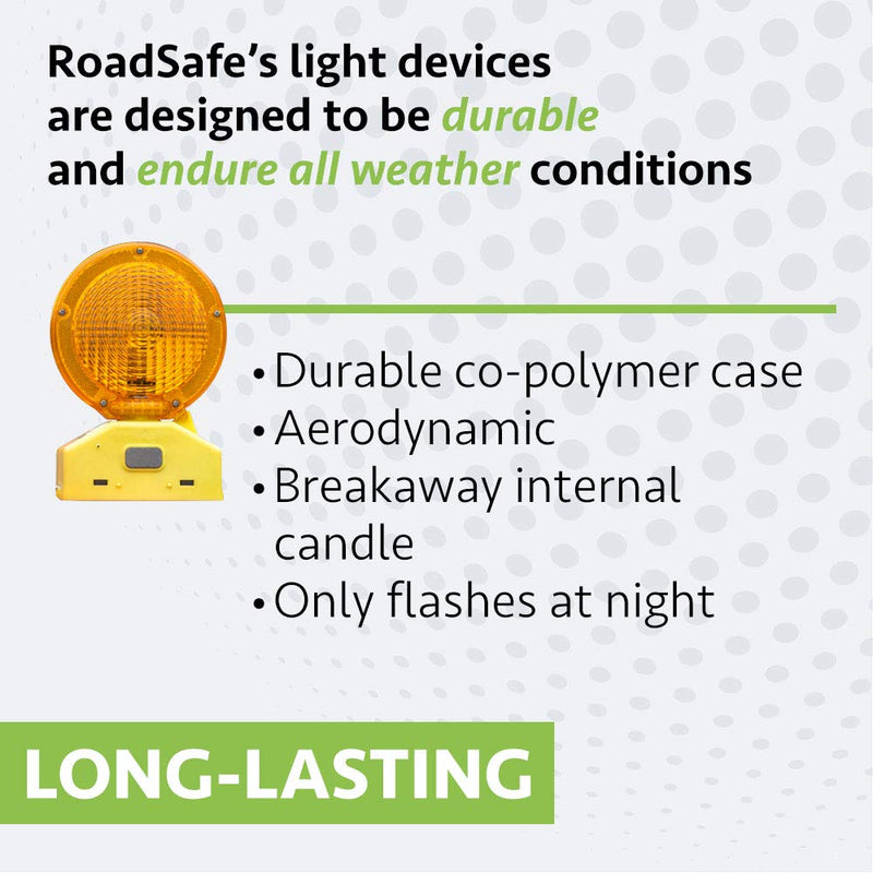 [Australia - AusPower] - Roadsafe Traffic Systems Y2K LED Barricade Warning Light, High Performance, Heavy Duty 