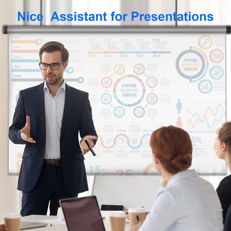 [Australia - AusPower] - Presentation Clicker Wireless Presenter Remote, PowerPoint Clicker with Laser Pointer, Clickers for Presentations Slide Advancer with Volume Control for Mac/Laptop/Computer, USB Remote, Plug and Use Battery 