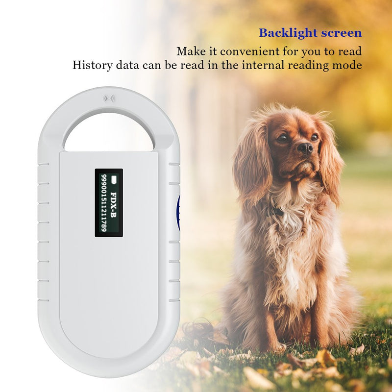 [Australia - AusPower] - Pet Microchip Scanner, Handheld Animal Chip Reader Portable RFID Reader Supports for ISO 11784/11785, FDX-B and ID64 RFID 