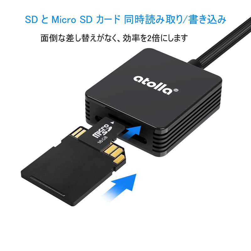 [Australia - AusPower] - SD Card Reader, atolla USB C Memory Card Reader Adapter for TF, SD, Micro SD, SDXC, SDHC, MMC, RS-MMC, Micro SDXC, Micro SDHC and UHS-I Cards 