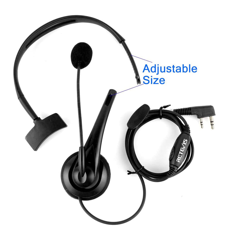 [Australia - AusPower] - Retevis Two Way Radio Earpiece with Mic Noise Cancelling Headset for Retevis H-777 RT21 RT22 RT68 Baofeng UV-5R UV-82 BF-F8HP Walkie Talkies (1 Pack) 