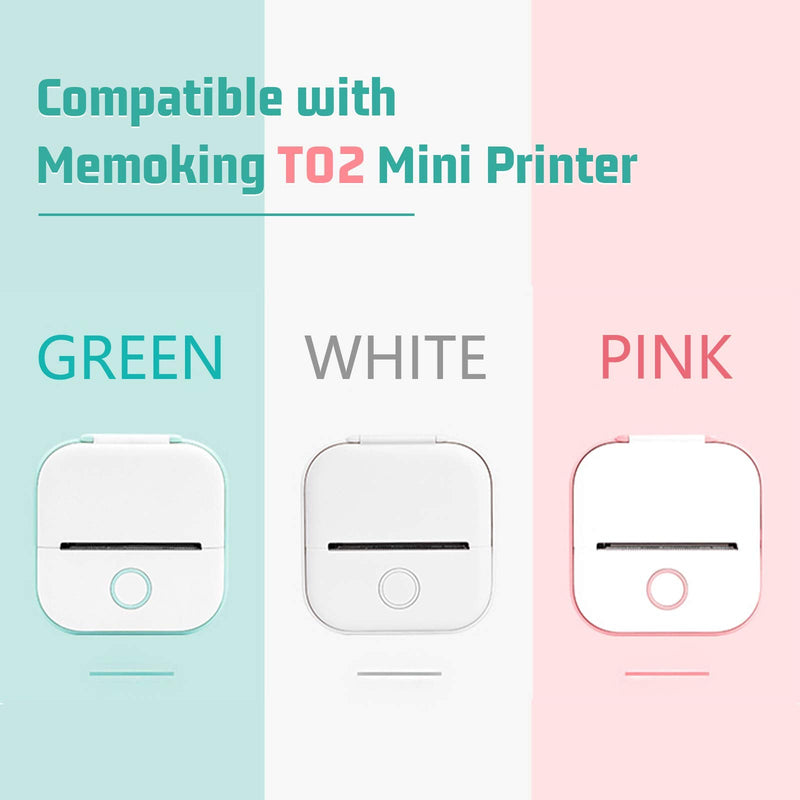[Australia - AusPower] - Memoking T02 Thermal Pocket Printer HD Paper- Non-Sticky 53mm for Journal Photo Texts Study Notes, to-DO-List and More, 3 Rolls 