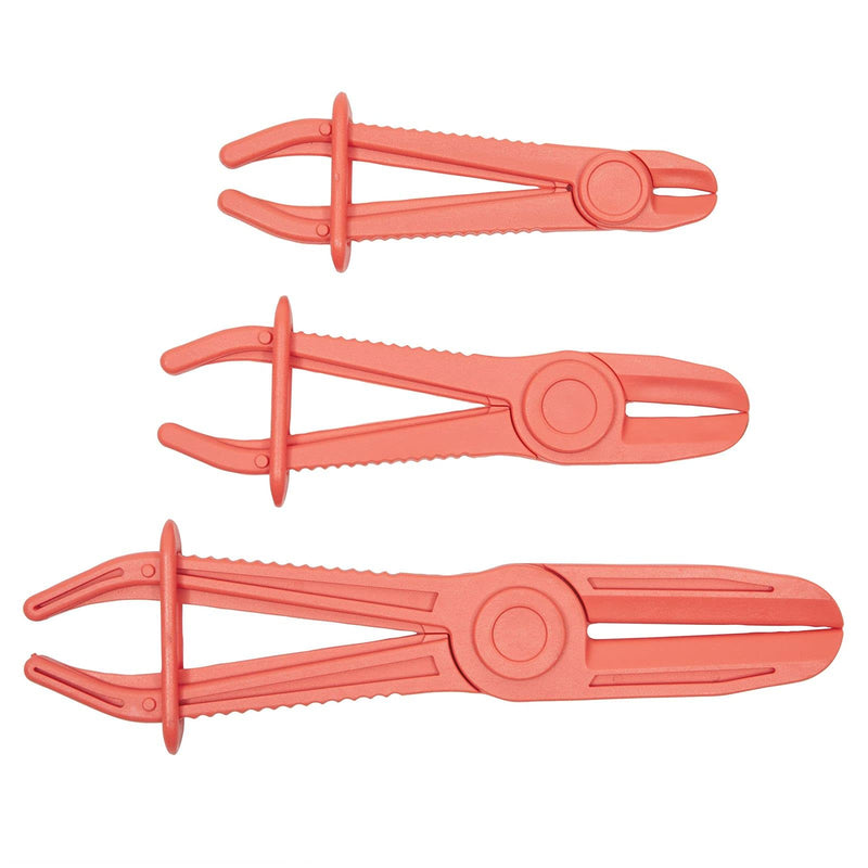 [Australia - AusPower] - Hose Clamp Pinch Off Pliers for Fuel, Brake, Coolant, Radiator and Gas Line (3 Sizes, Red Grip) 