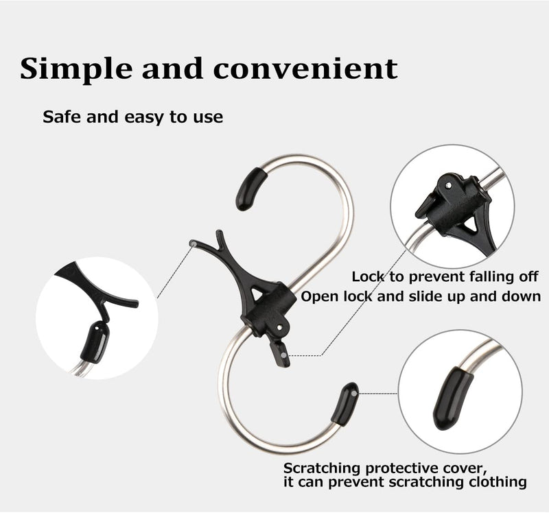 [Australia - AusPower] - GEZIDEA S Hooks Stainless Steel Heavy Duty S Hooks Anti Drop for Kitchen,Work Shop,Bathroom,Garden,Wardrobe,Office,Perfect Rack Hooks,Big,10Pieces 4.13x1.8 inch 