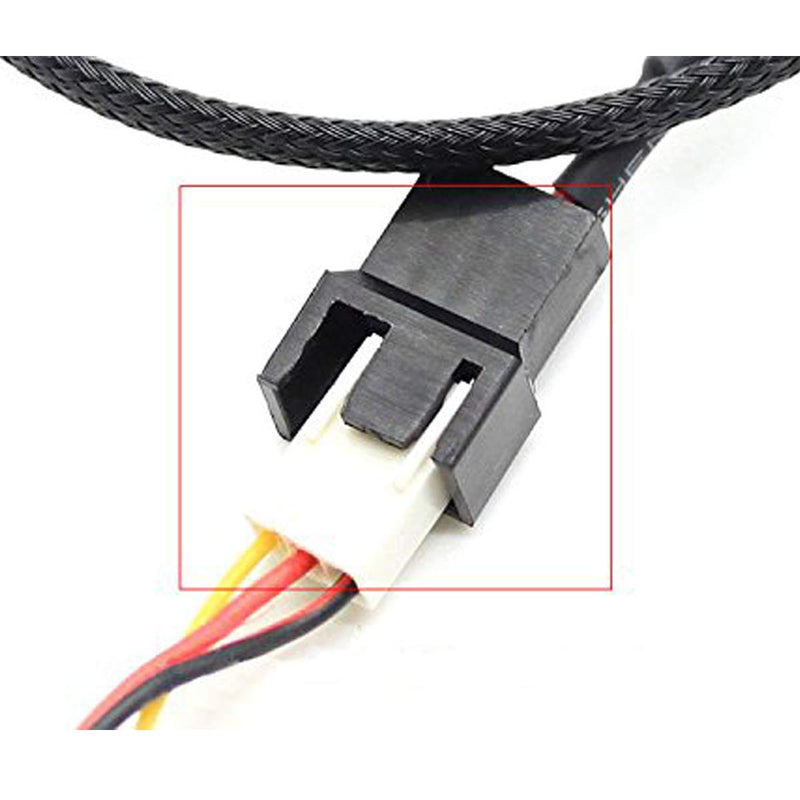 [Australia - AusPower] - 2 Pack SATA to 3 Pin / 4 Pin PMW 12V PC Case Fan Power Adapter Cable, 3-Pin or 4-Pin (PWM Connector) to 15 Pin SATA Computer Cooler Cooling Fan Power Cable 