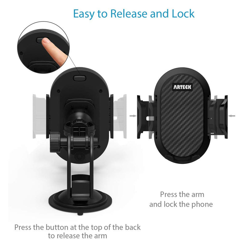 [Australia - AusPower] - Car Mount, Arteck Universal Mobile Phone Car Mount Holder 360° Rotation for Auto Windshield and Dash, for Cell Phones Apple iPhone 13, 13 Pro, 13 Mini, 12, 11, Xs, SE, Android Cellphone, GPS 