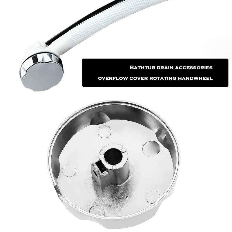 [Australia - AusPower] - SING F LTD Pop Up Bath Control Knob Bathtub Drain Rotating Knob Bathtub Drain Overflow Cover Knob Chrome Plastic Up Bath Plug Knob Bathtub Drain Accessories 