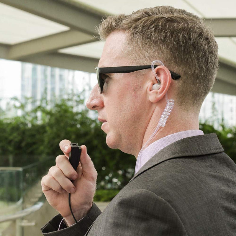 [Australia - AusPower] - A AIRSN 2 Pin Earpiece Headset for Motorola CP200,GP300,CLS1110,CLS1410 Walkie Talkies/Two Way Radio with Transparent Acoustic Tube (Pack of 2) 