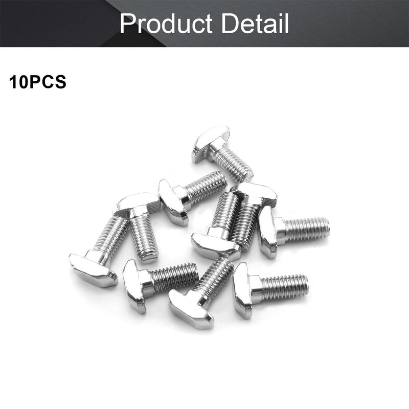 [Australia - AusPower] - MroMax M8 Thread 20mm T-Slot Drop-in Stud Sliding Screw Bolt Carbon Steel 40 Series 10pcs 