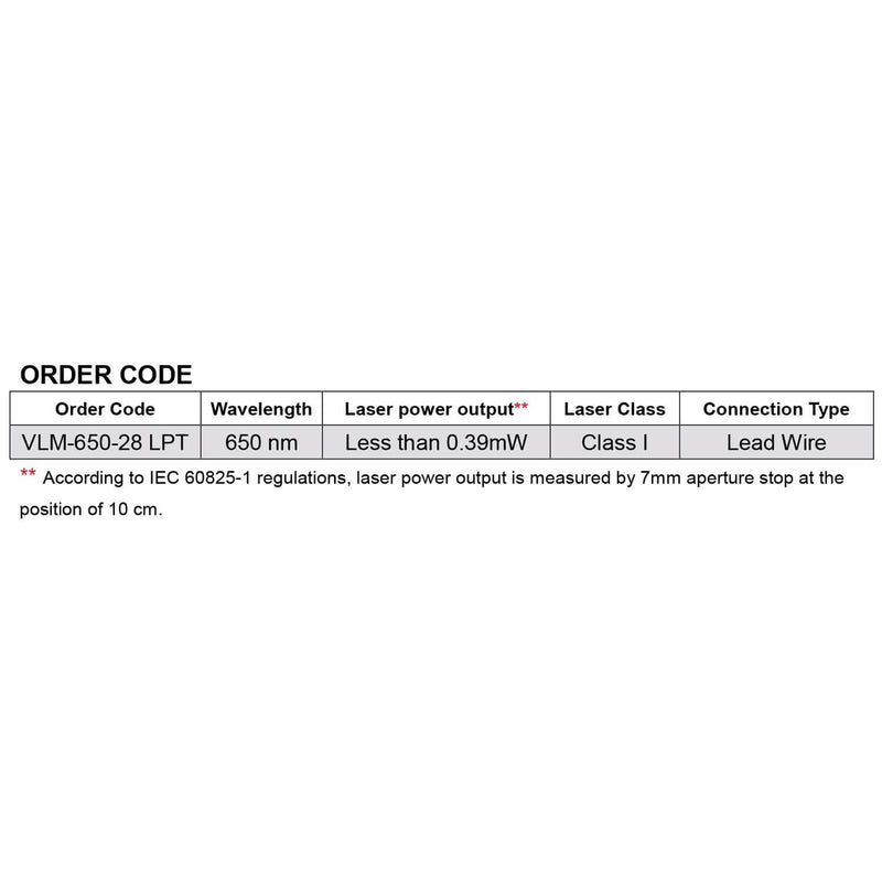 [Australia - AusPower] - Quarton Laser Module VLM-650-28 LPT Red Laser Line Generator (ECONOMICAL LINE LASER) 