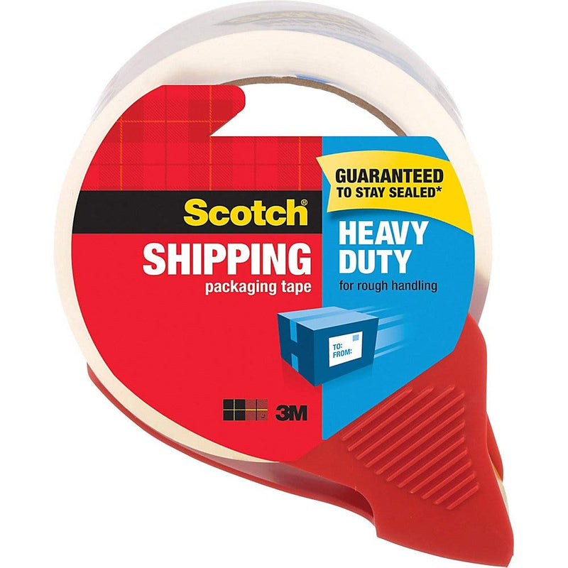 [Australia - AusPower] - Scotch Heavy Duty Shipping Packaging Tape, 1.88" x 54.6 Yards, 3" Core, Clear, Great for Packing, Shipping & Moving, 1 Roll, Dispensered (3850-RD) 