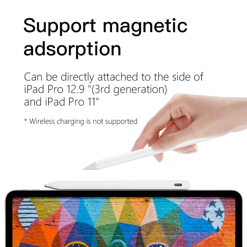 [Australia - AusPower] - Stylus Pen with Palm Rejection Tip Tilt Sensitivity ,Magnetic Adsorption Technology for iPad 6/7/8th Gen, iPad Pro 11/12.9 inches 