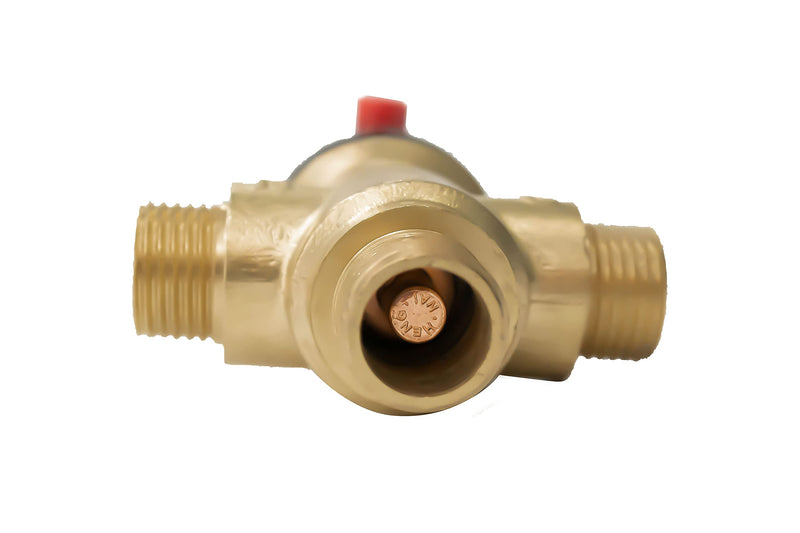 [Australia - AusPower] - Morado Thermostatic Mixing Valve with 1/2 NPT Male Connection Adapter, Water Temperature Control Valve, Fahrenheit Scale Mark, Solid Brass 