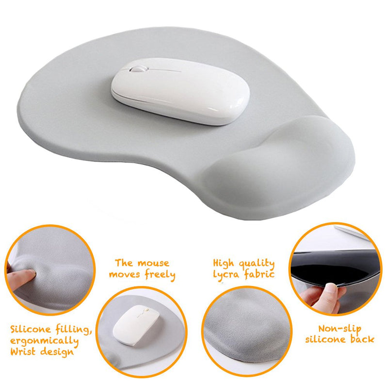 [Australia - AusPower] - Office Mousepad with Gel Wrist Support - Ergonomic Gaming Desktop Mouse Pad Wrist Rest - Design Gamepad Mat Rubber Base for Laptop Computer (01Pink) 01Pink 