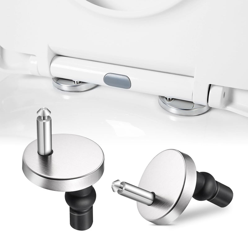 [Australia - AusPower] - Akamino 2 Full Set Toilet Seat Hinge Fixings,Quick Release Top Hinge Fixings Expanding Rubber,Toilet Seat Hinge Replacement Parts with Screws Bolts and Nuts for Home Bathroom 