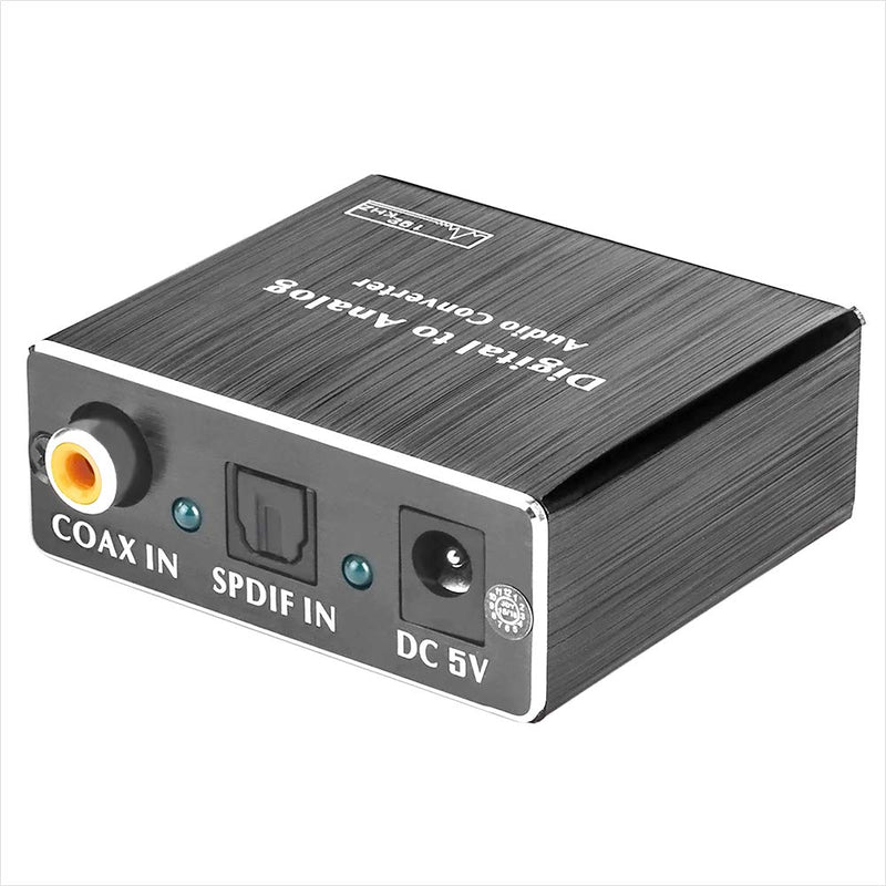 [Australia - AusPower] - ROOFULL 192Khz Digital-to-Analog Audio Converter DAC Digital SPDIF Optical (Toslink) to Analog L/R RCA & 3.5mm AUX Stereo Audio Adapter with Optical & Coaxial Cable for PS3/4 DVD HDTV Headphone 