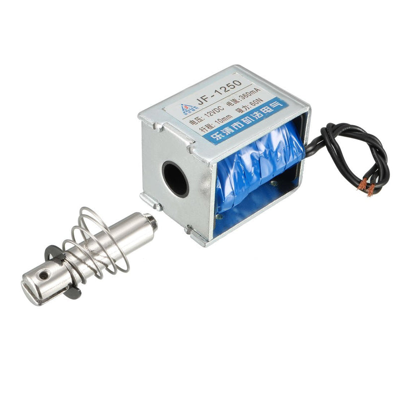 [Australia - AusPower] - uxcell DC 12V 60N 10mm Stroke Pull Type Open Frame Solenoid Electromagnet Linear Motion JF-1250 