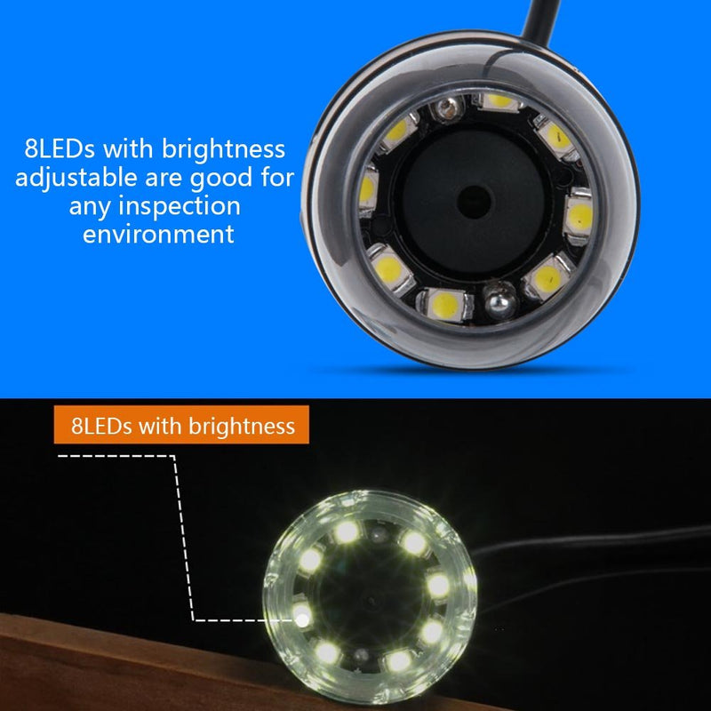 [Australia - AusPower] - Endoscope Camera, 1000X Zoom Adjustable 8 LEDs USB Microscope Digital Magnifier Endoscope Camera Video with Stand for Industrial Testing, Laboratory Research 