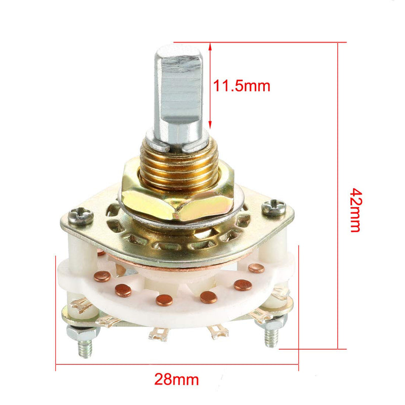 [Australia - AusPower] - uxcell 1P6T 1 Pole 6 Position Selectable 1Deck Band Selector Rotary Switch with Plastic Knob 