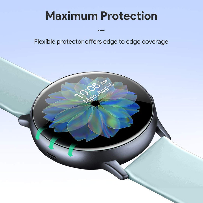 [Australia - AusPower] - HATOSHI 6 PACK Screen Protector Compatible with Samsung Galaxy Watch 4 40mm/ Galaxy Watch Active 2 40mm/ Galaxy Watch Active Smartwatch Flexible Film Clear Bubble-free Max Coverage Case Friendly, 40mm 